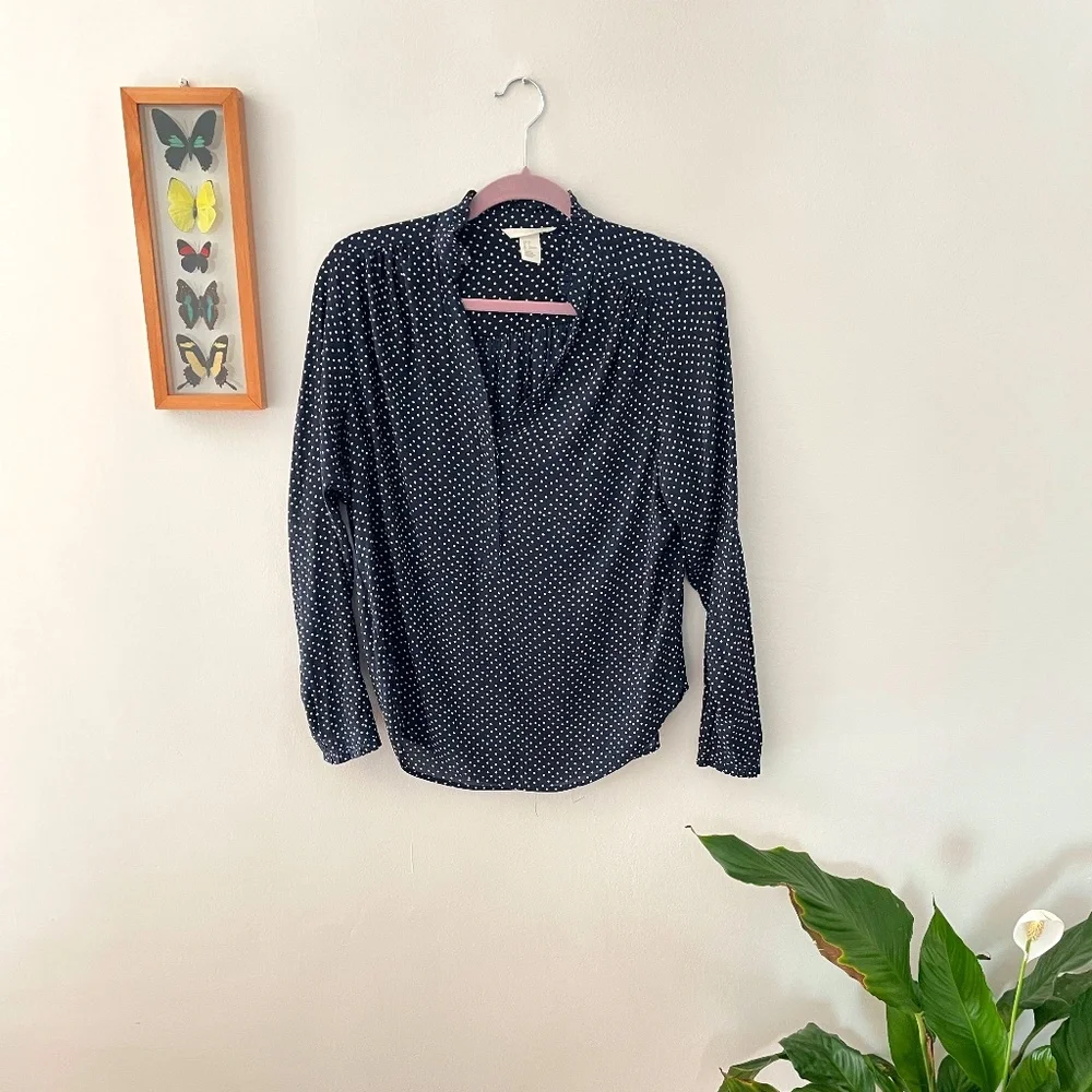 H&M, Size 4, Navy & White - Picture 1 of 2